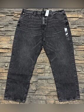 NEW American Eagle 90s Baggy Jeans Men’s 38x30 Gray Stone Wash 90s VTG Black NWT